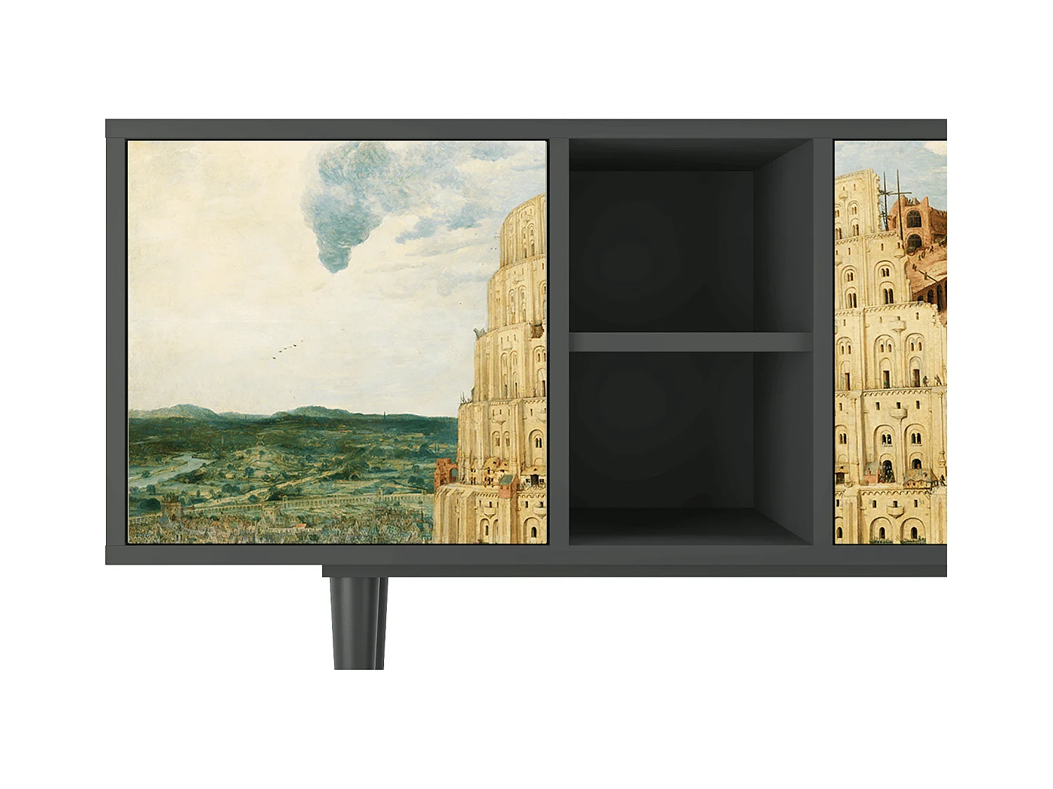 Meuble TV - 150х69х41 cm - T5 - Elder The Tower, Anthracite