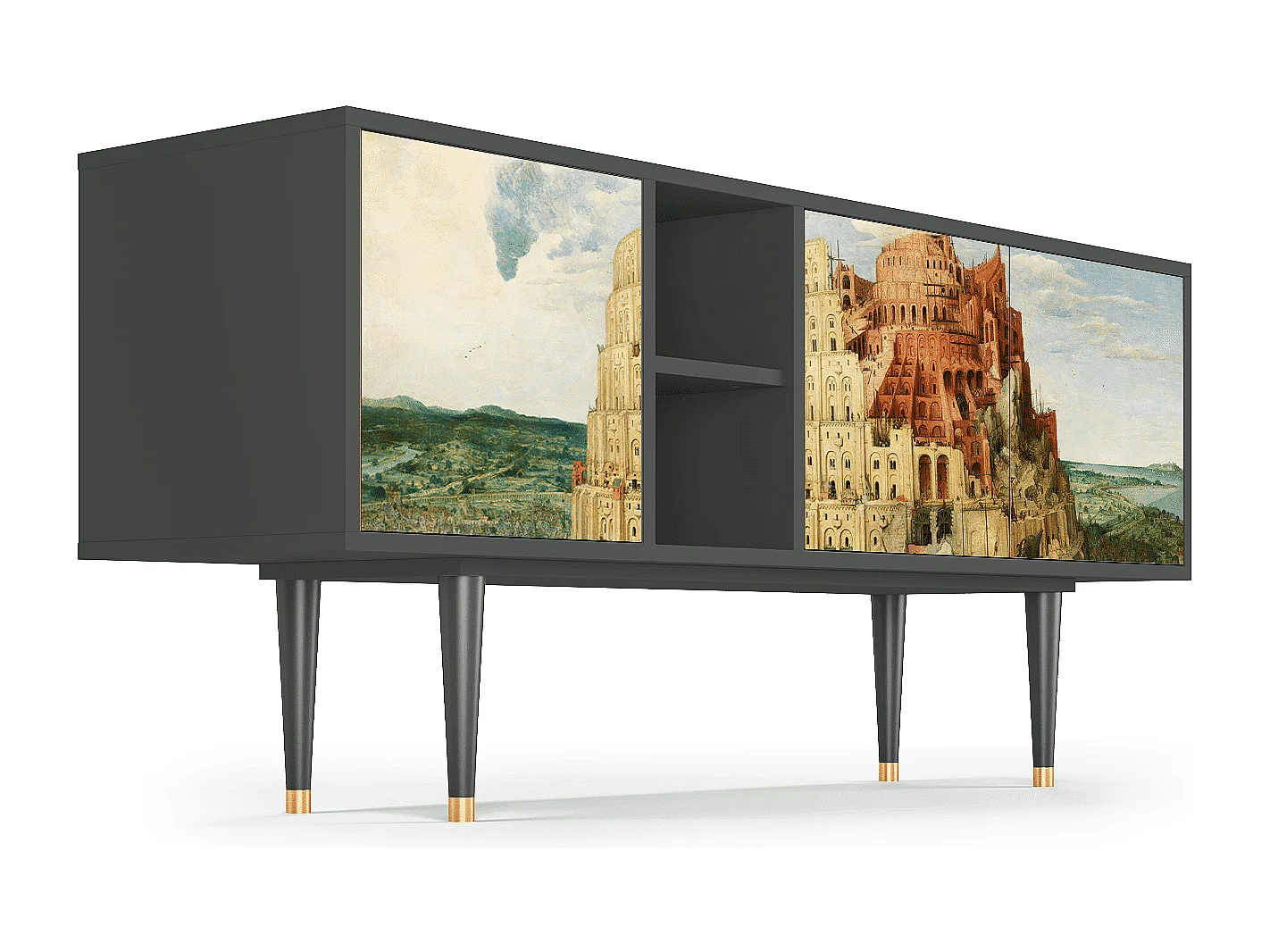 Meuble TV - 150х69х41 cm - T5 - Elder The Tower, Anthracite