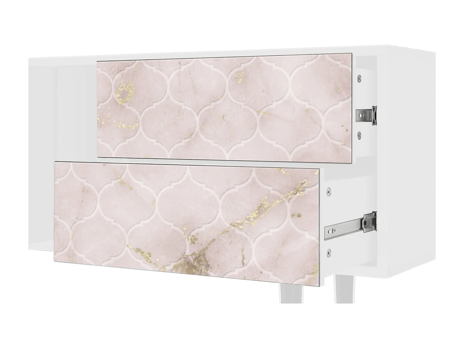 TV-Möbel - 170х69х48 cm - T1 - Dirty Roses, Weiß