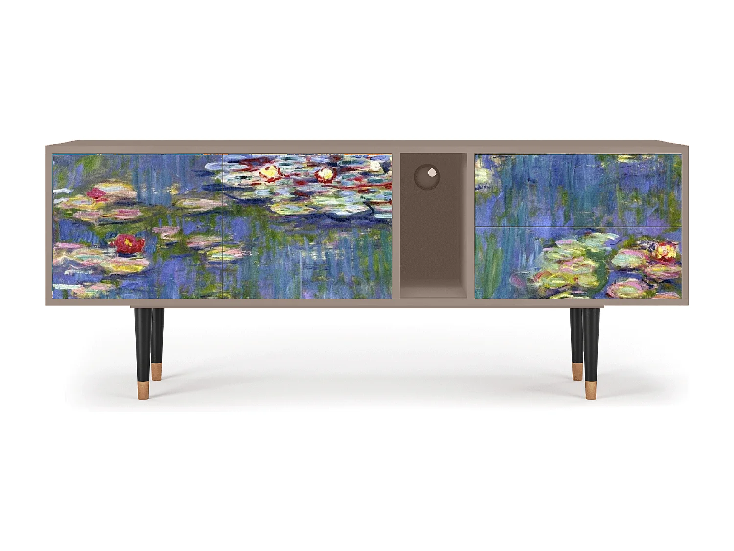 Meuble TV - 170х69х48 cm - T1 - The water lily pond  , Latte