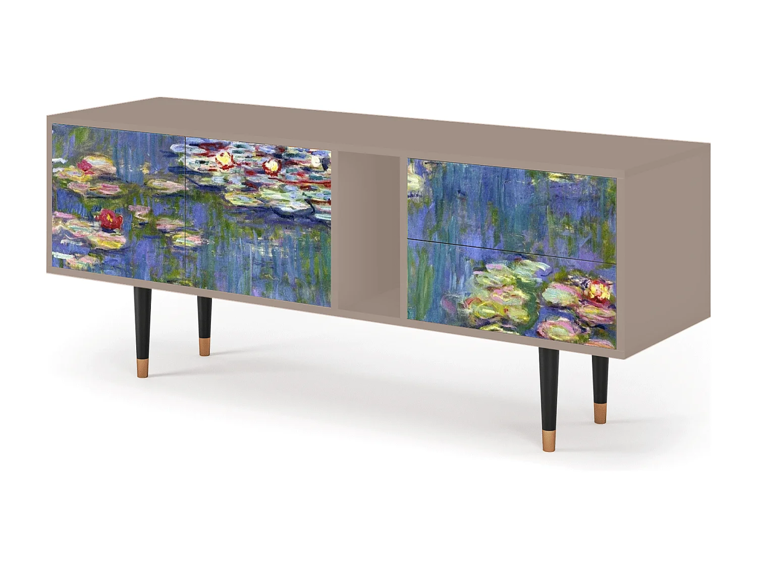 Meuble TV - 170х69х48 cm - T1 - The water lily pond  , Latte