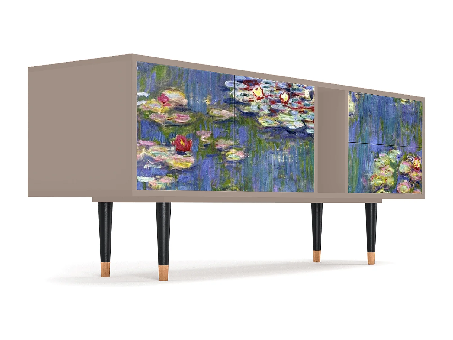 Meuble TV - 170х69х48 cm - T1 - The water lily pond  , Latte