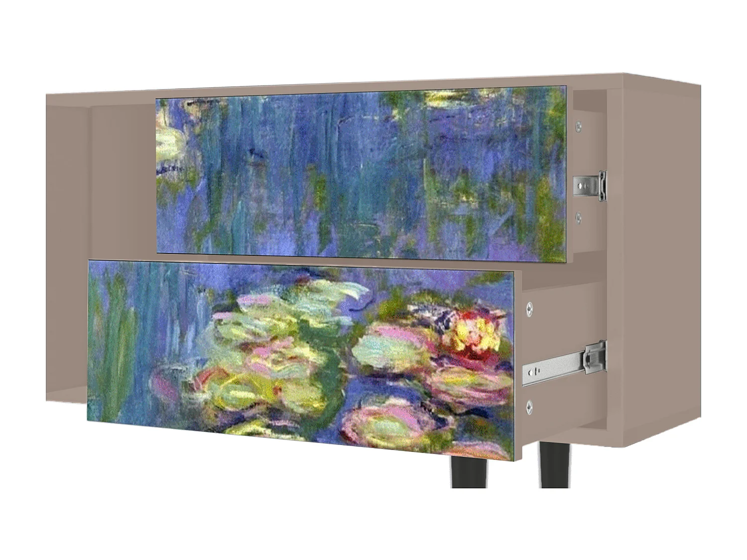 Meuble TV - 170х69х48 cm - T1 - The water lily pond  , Latte