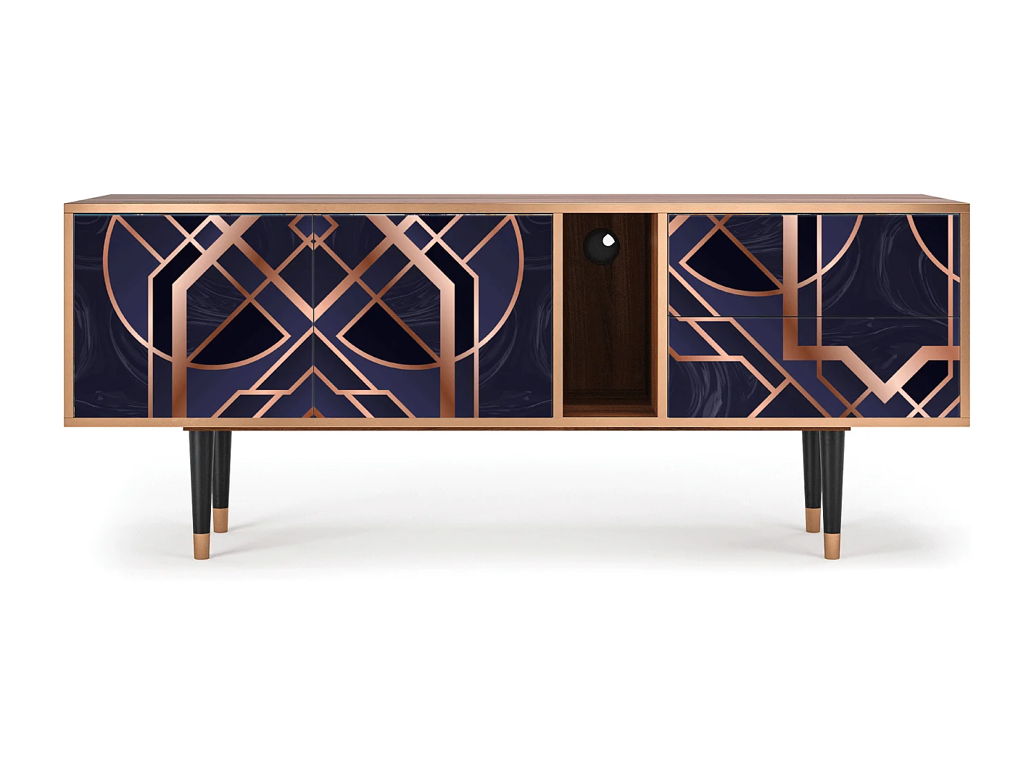 Mueble de TV - 170х69х48 cm - T1 - Purple Temple, Nogueira