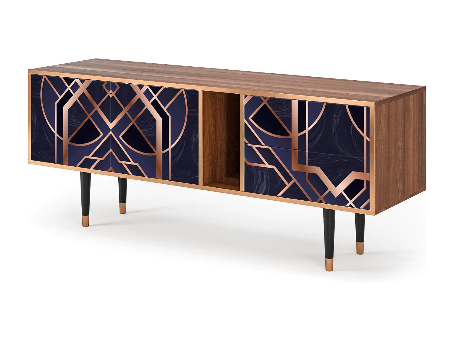 Mueble de TV - 170х69х48 cm - T1 - Purple Temple, Nogueira