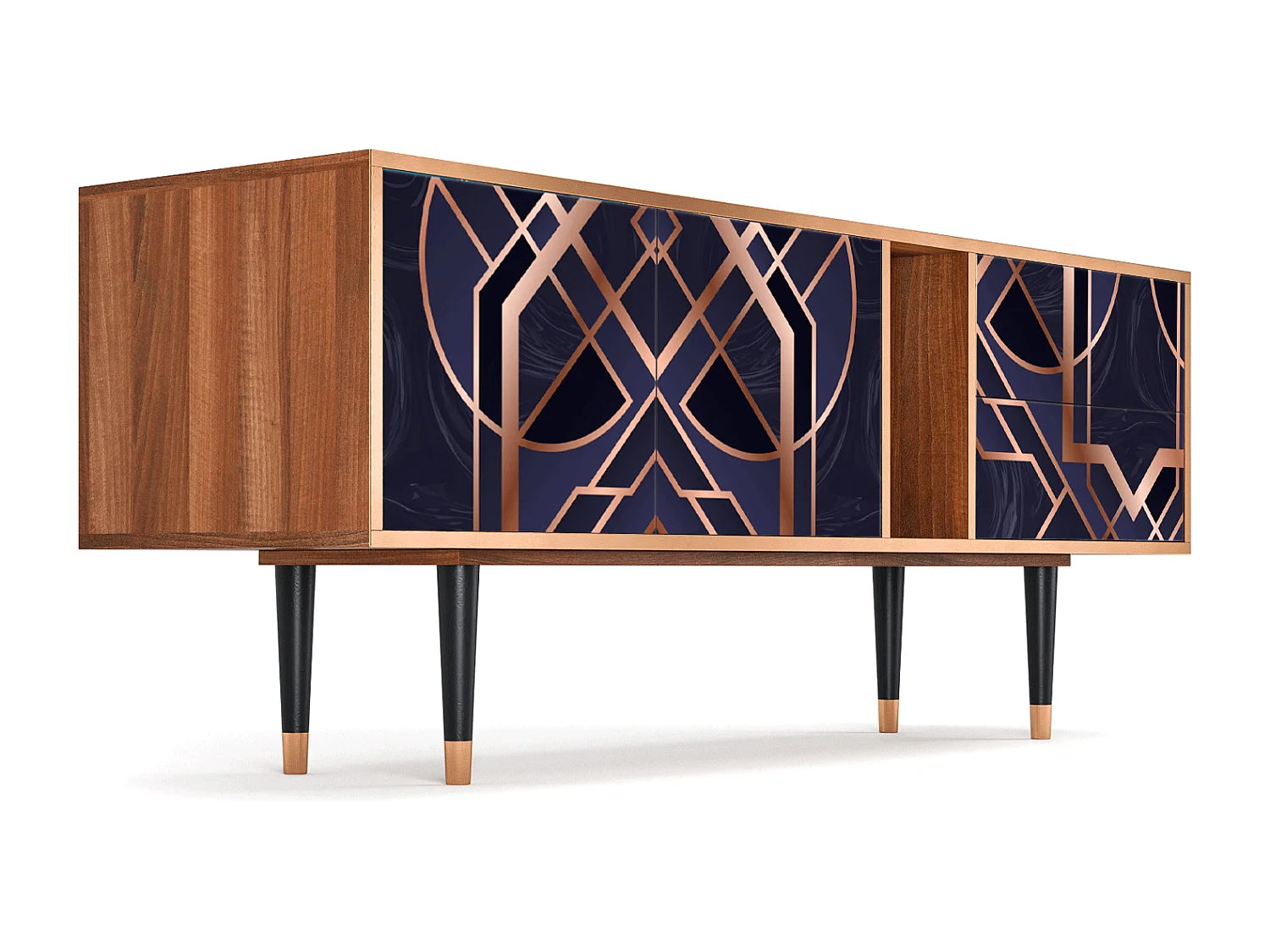 Mueble de TV - 170х69х48 cm - T1 - Purple Temple, Nogueira