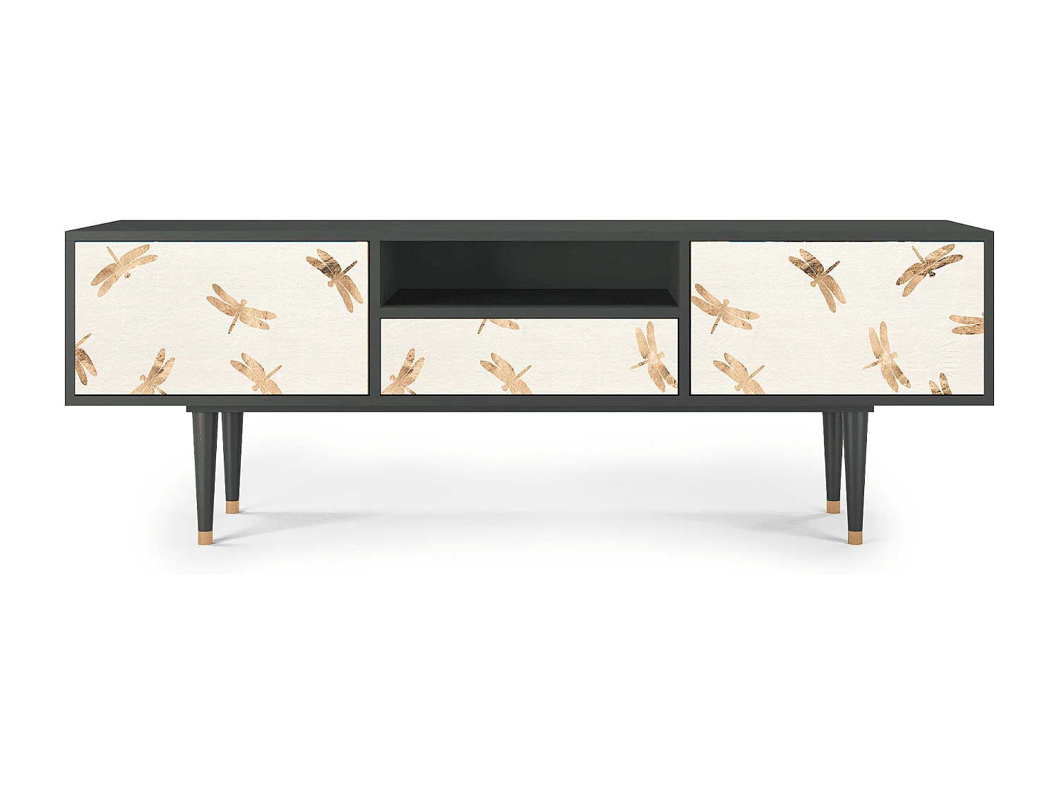 Meuble TV - 170х59х41 cm - T6 - Nude Dragonflies, Anthracite