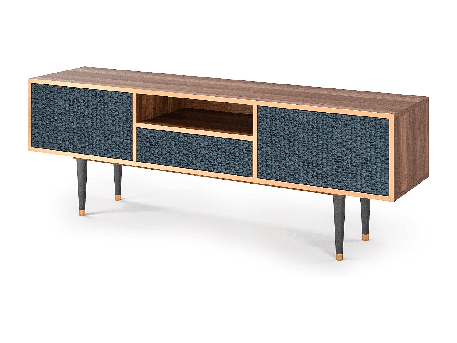 Mobile TV - 170х59х41 cm - T6 - Knitted Pattern, Noce