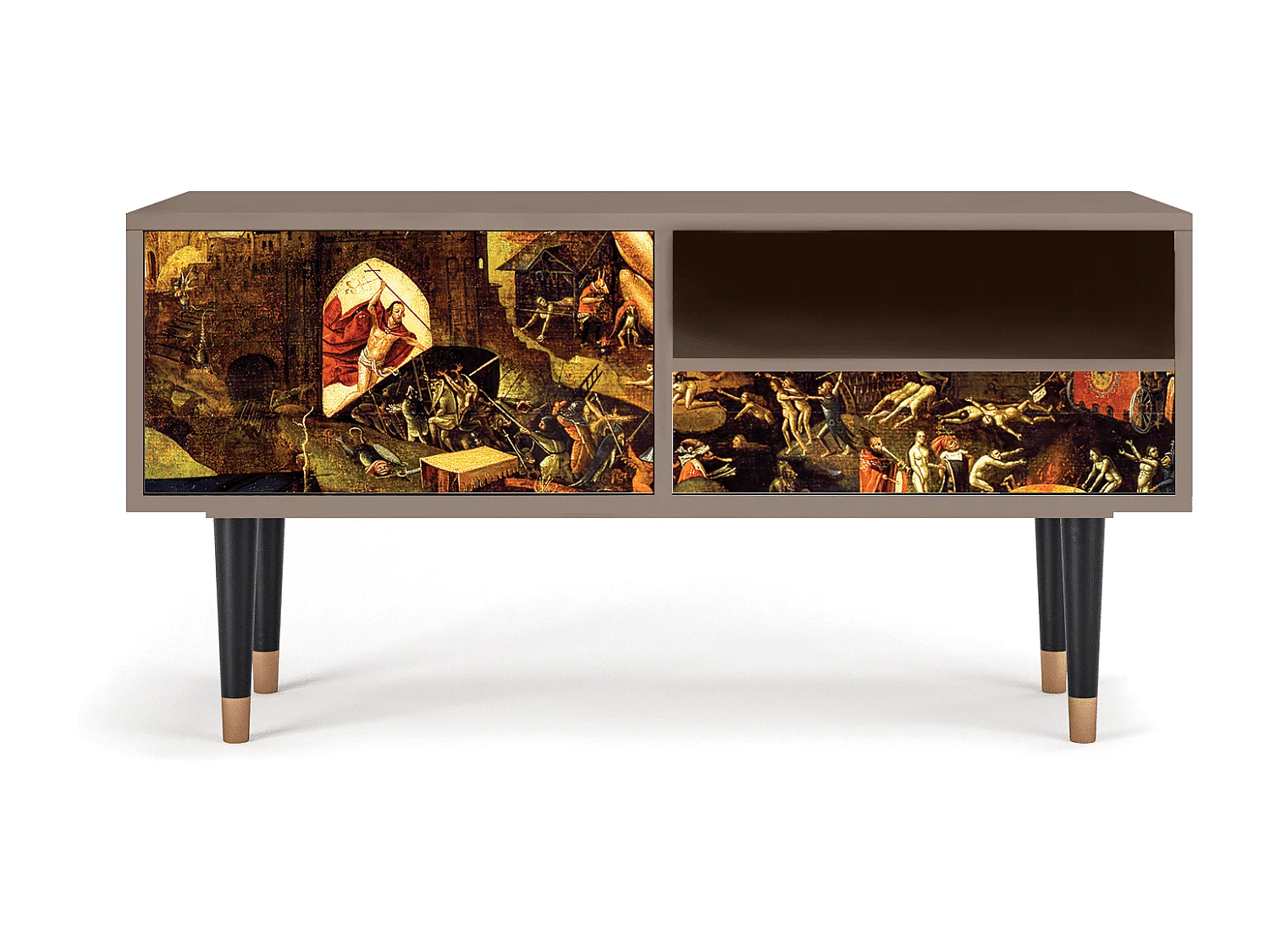 Mueble de TV - 115х59х48 cm - T3 - Christ in Limbo, Latte