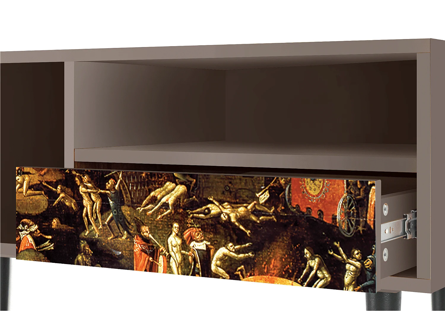 Mueble de TV - 115х59х48 cm - T3 - Christ in Limbo, Latte