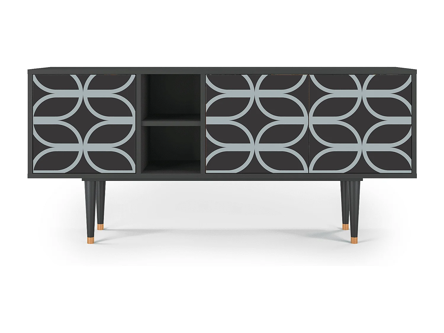 Mueble de TV - 150х69х41 cm - T5 - Braided Blue, Antracita