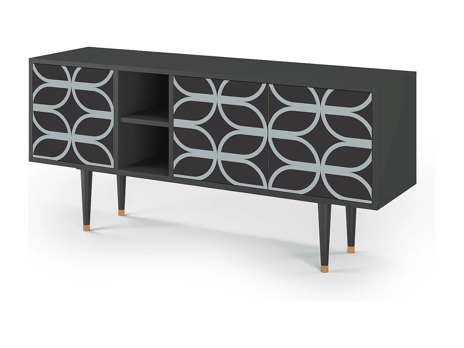 Mueble de TV - 150х69х41 cm - T5 - Braided Blue, Antracita