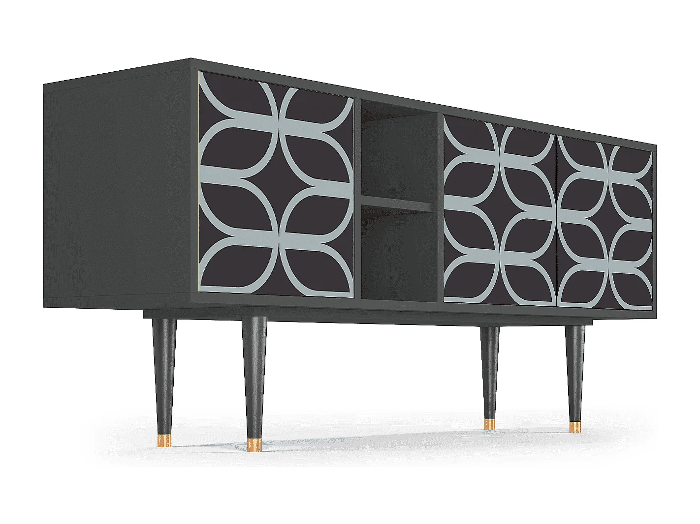 Mueble de TV - 150х69х41 cm - T5 - Braided Blue, Antracita