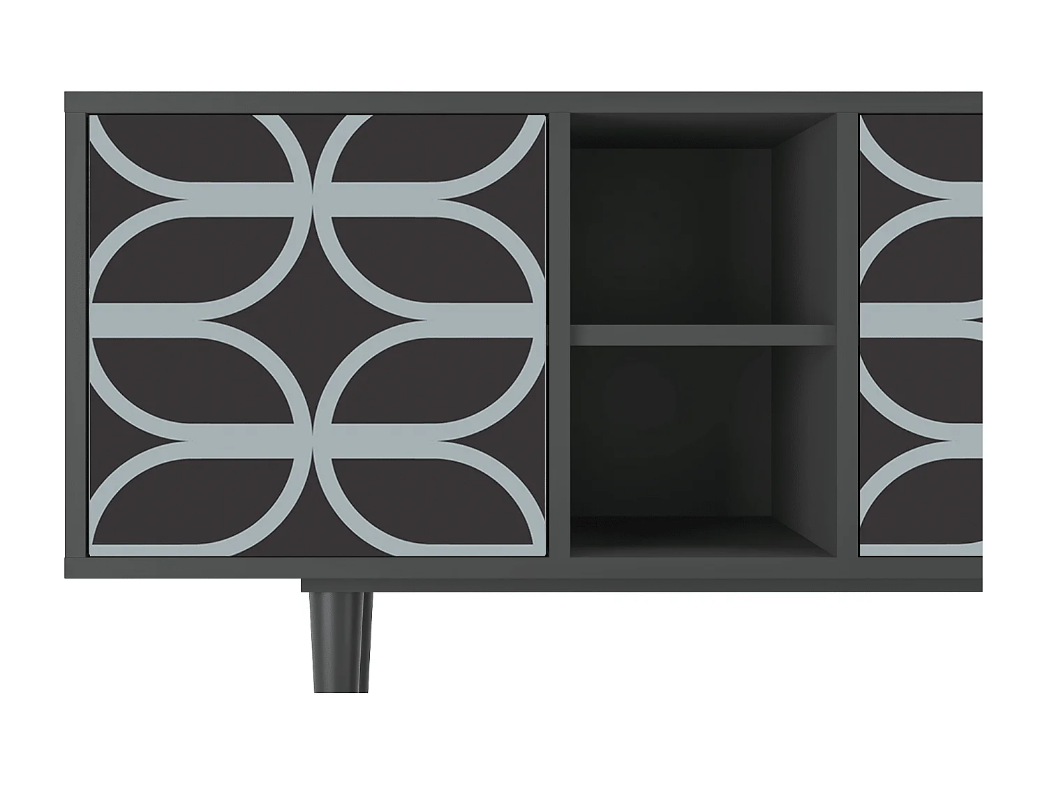 Mueble de TV - 150х69х41 cm - T5 - Braided Blue, Antracita