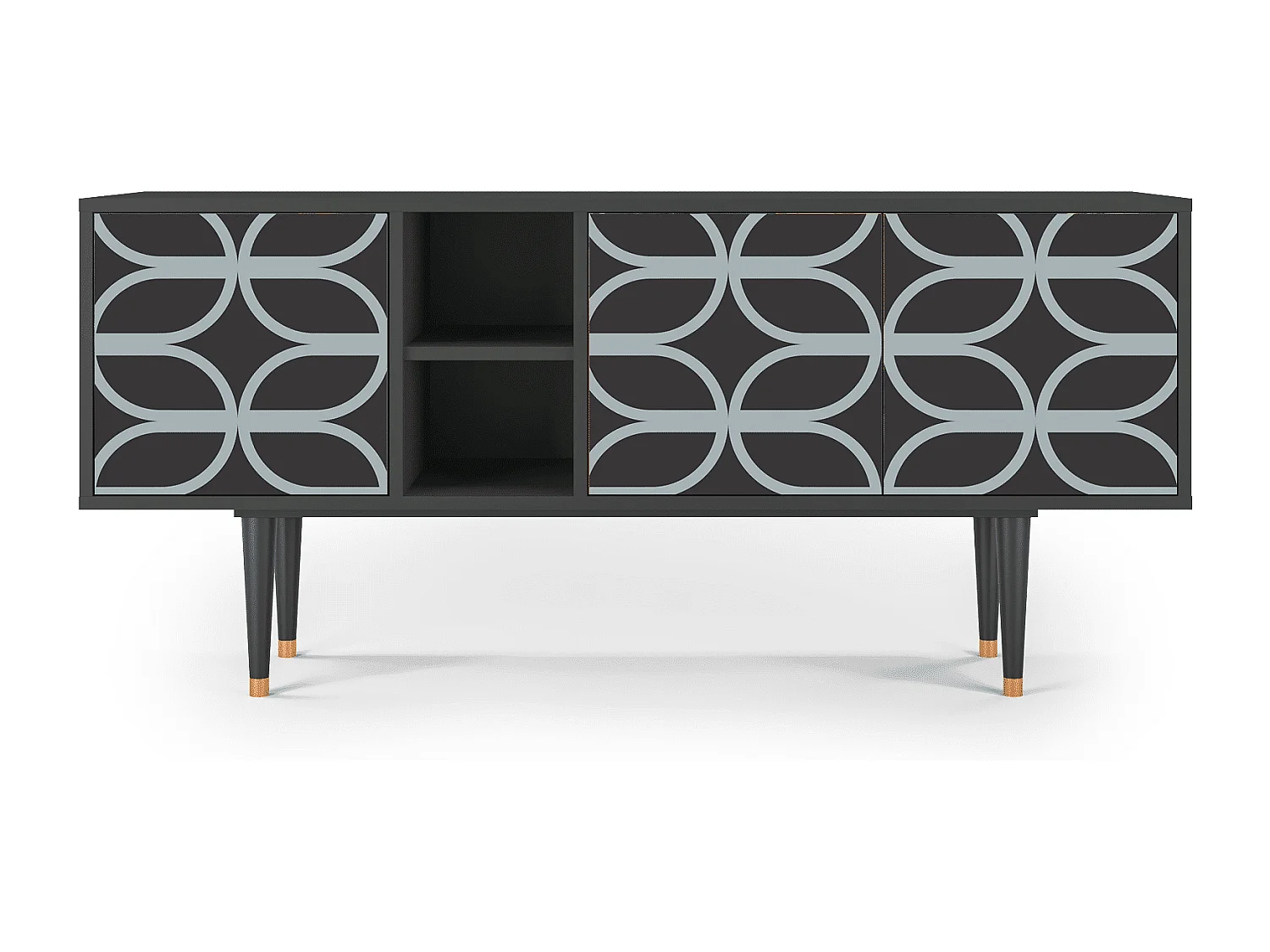 Szafka RTV - 150х69х41 cm - T5 - Braided Blue, Antracyt