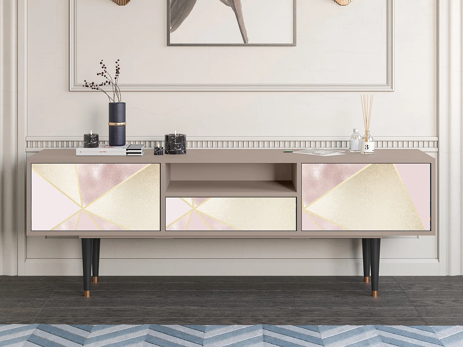 TV-Möbel - 170х59х41 cm - T6 - Cosmopolitan Diva, Latte