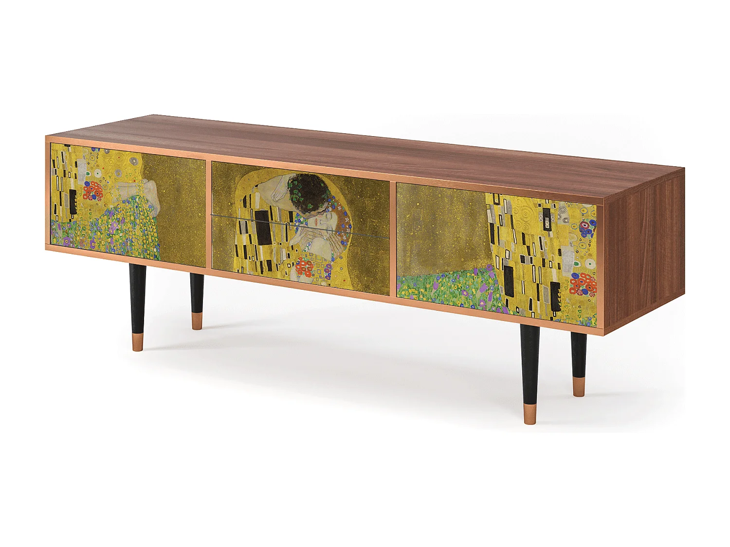 Mueble de TV - 170х59х48 cm - T4 - The Kiss by Klimt , Nogal