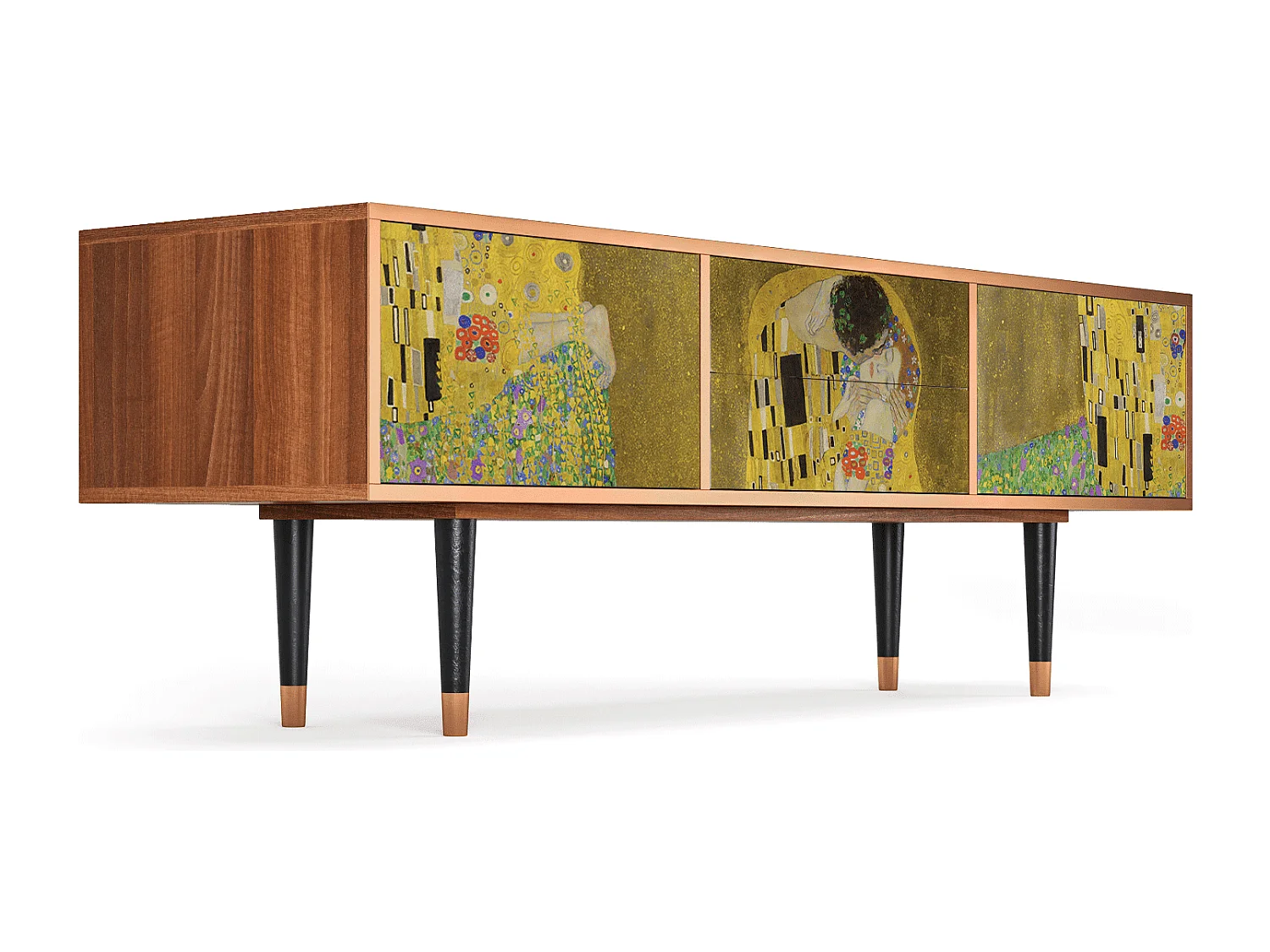 Mueble de TV - 170х59х48 cm - T4 - The Kiss by Klimt , Nogal