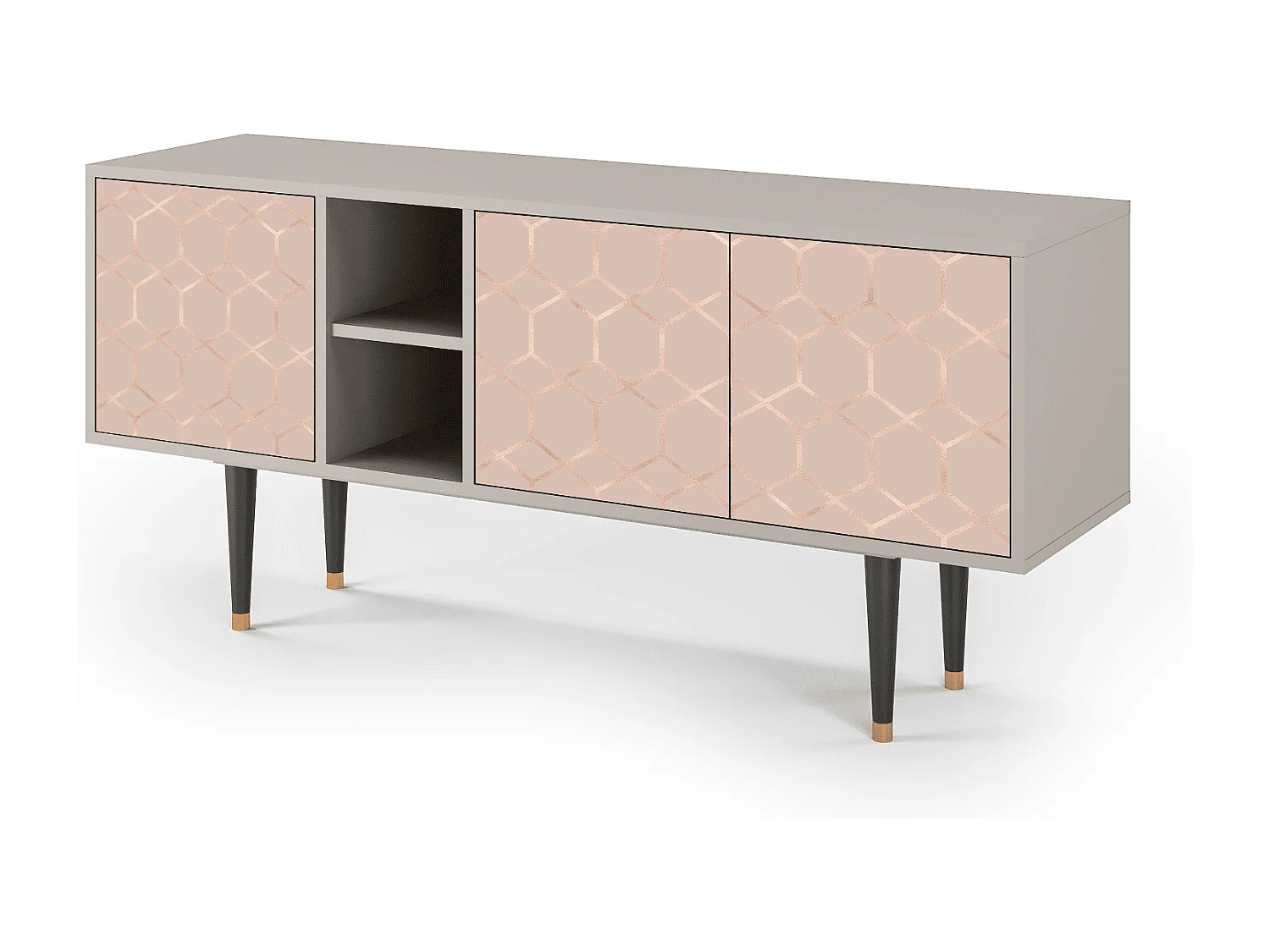 TV-Möbel - 150х69х41 cm - T5 - Rose Honeycomb, Sand