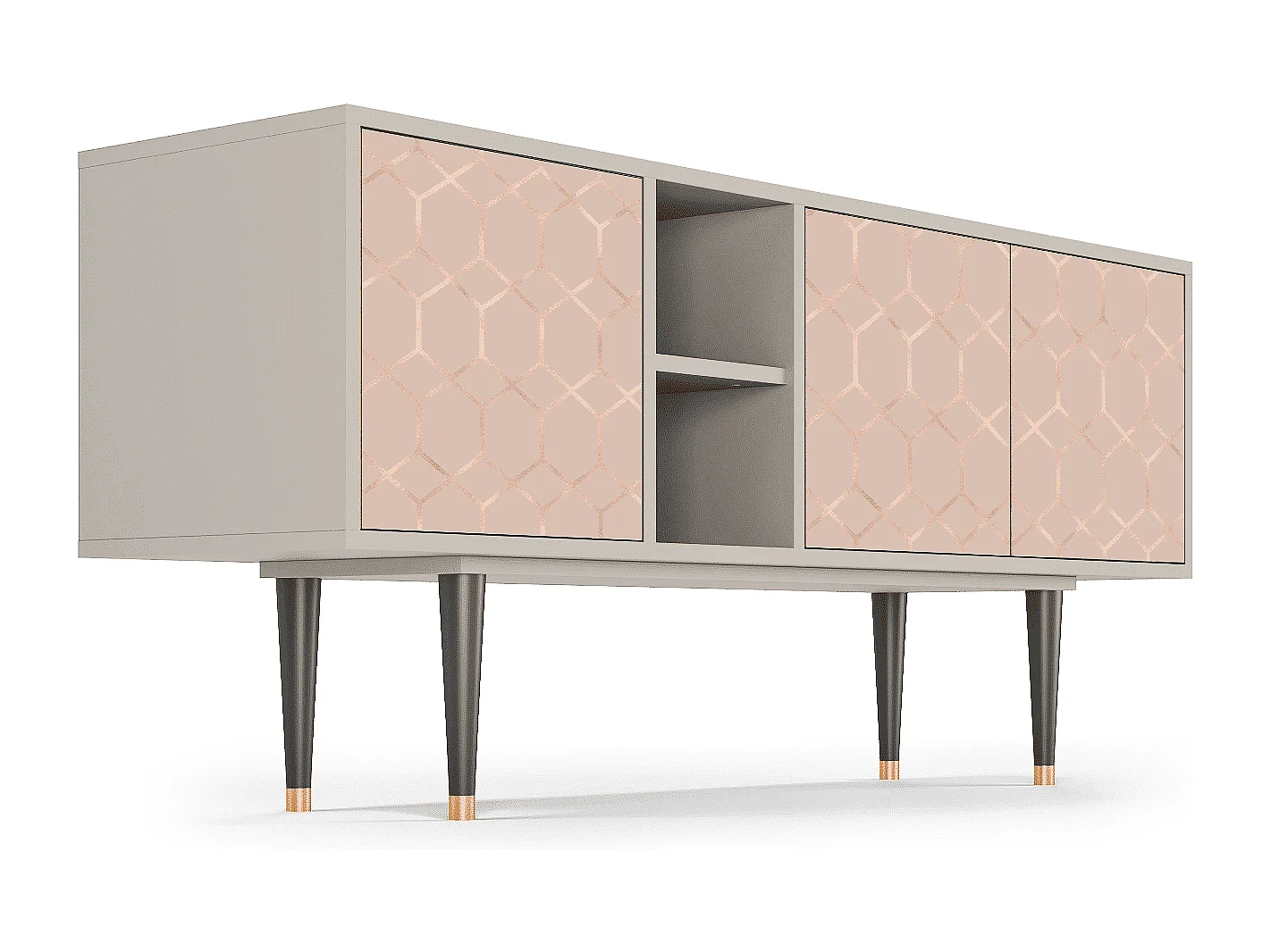 TV-Möbel - 150х69х41 cm - T5 - Rose Honeycomb, Sand
