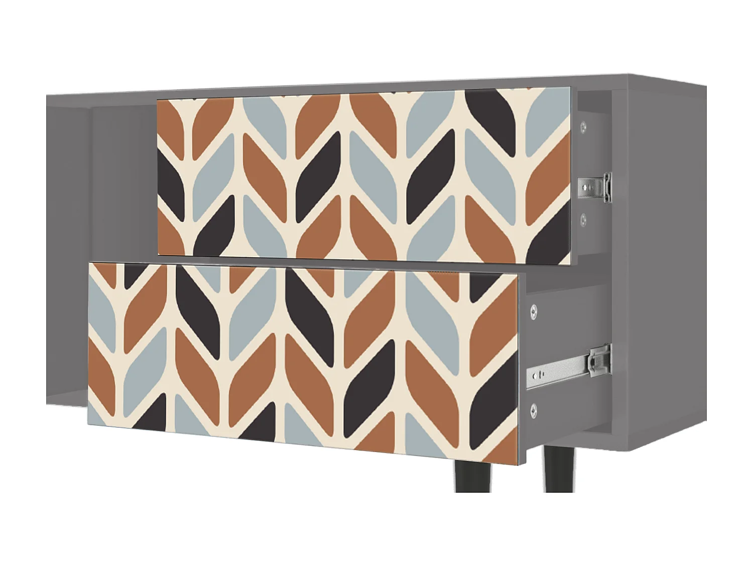 Mueble de TV - 170х69х48 cm - T1 - Beige Laure, Gris