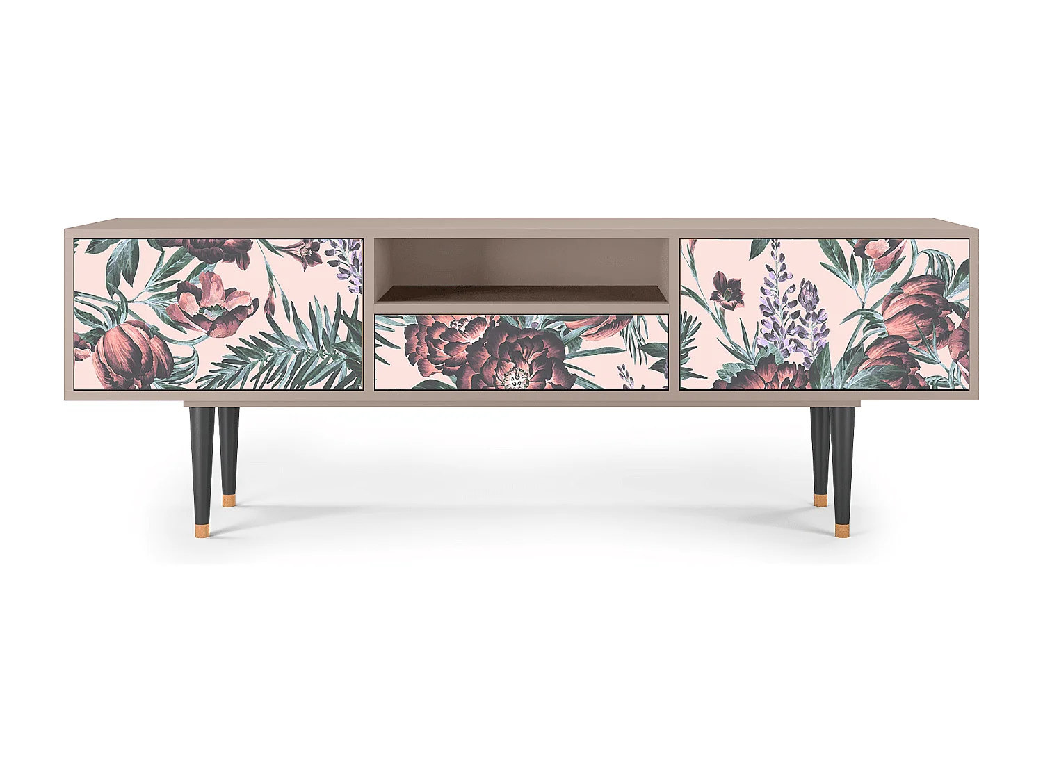 TV-meubel - 170х59х41 cm - T6 - Peach Peonies, Latte