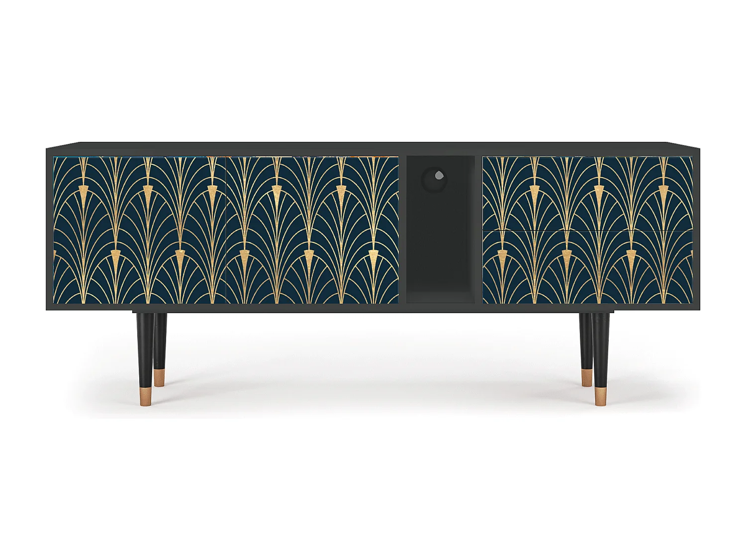 Meuble TV - 170х69х48 cm - T1 - Flower of the Nile, Anthracite