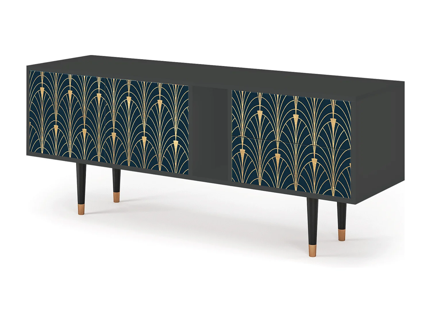 Meuble TV - 170х69х48 cm - T1 - Flower of the Nile, Anthracite