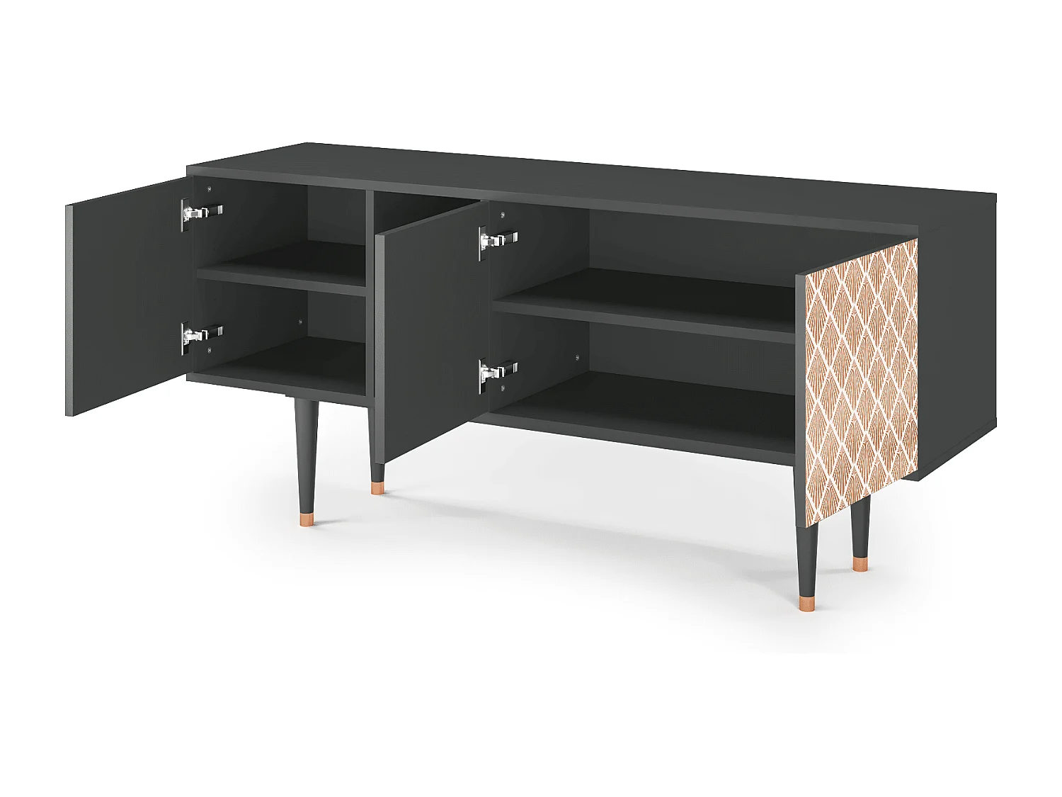 Mobile TV - 150х69х41 cm - T5 - Pastel Sunrise, Antracite