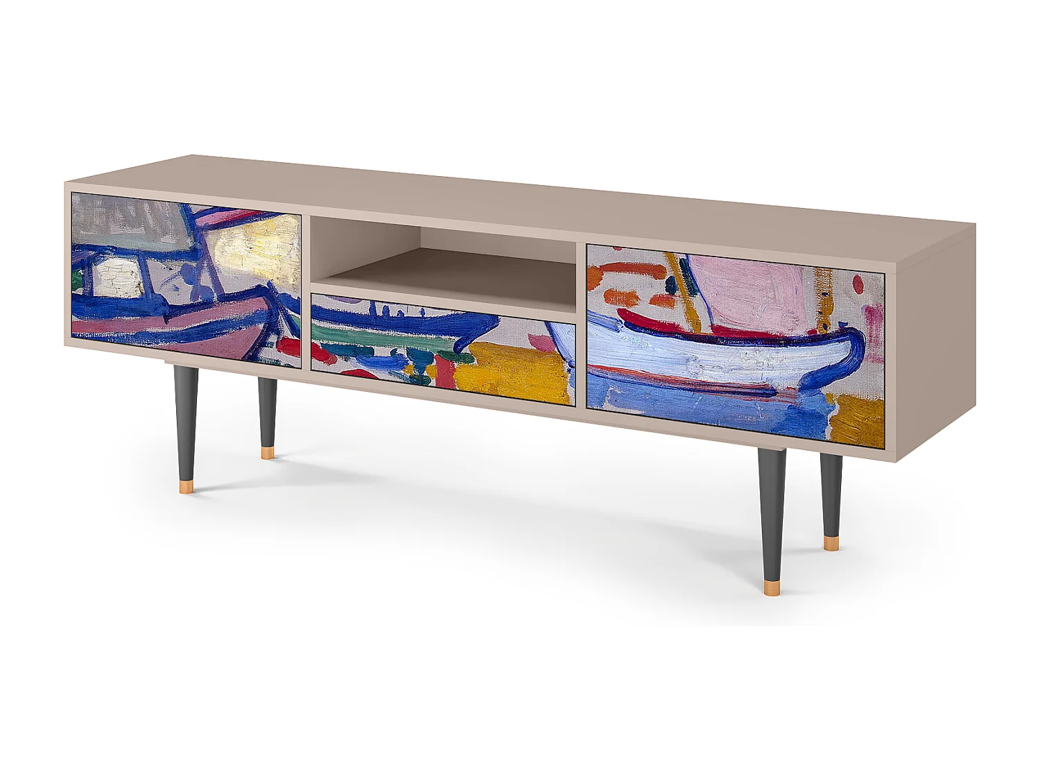 Meuble TV - 170х59х41 cm - T6 - The Port of Collioure , Sable