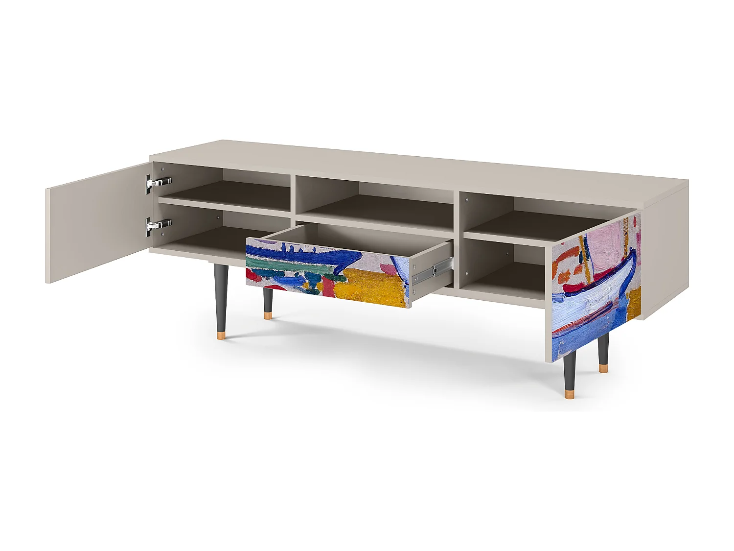 Meuble TV - 170х59х41 cm - T6 - The Port of Collioure , Sable