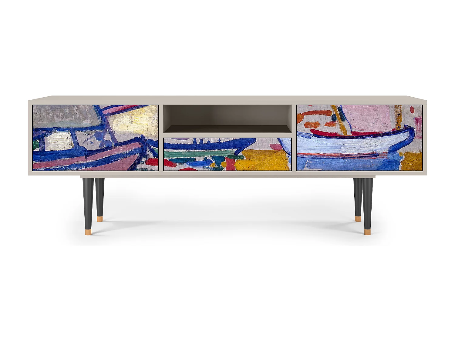 Meuble TV - 170х59х41 cm - T6 - The Port of Collioure , Sable