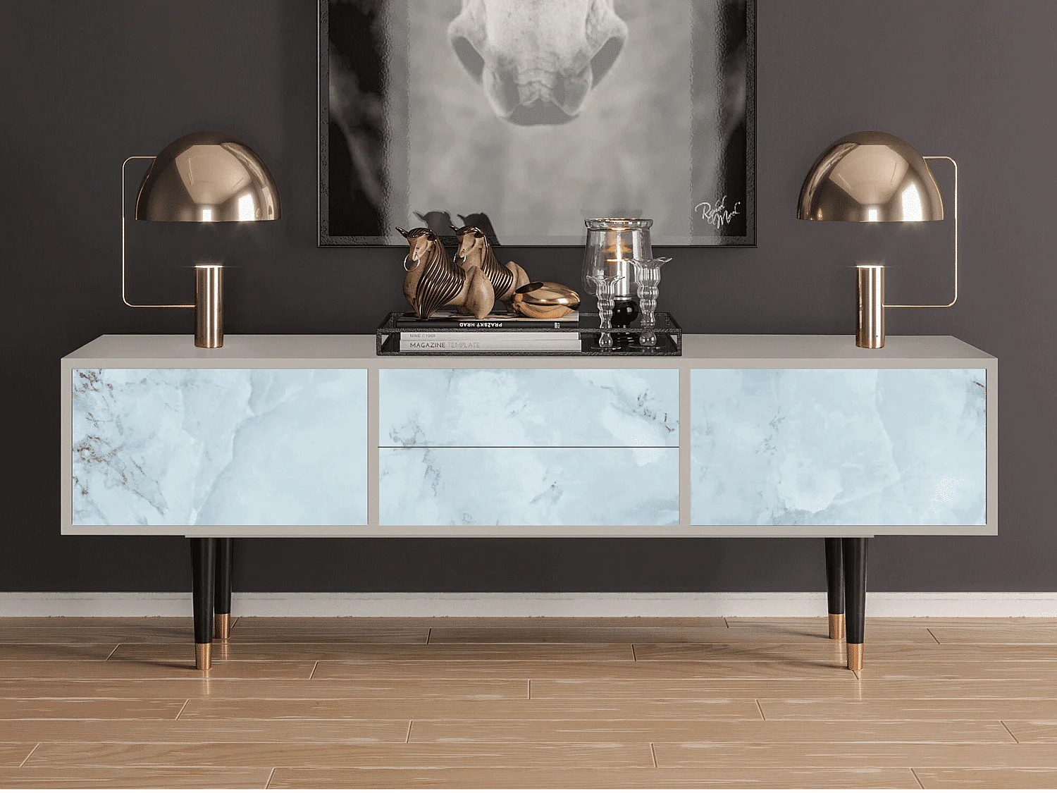 TV-meubel - 170х59х48 cm - T4 - Glacial Colour, Zand