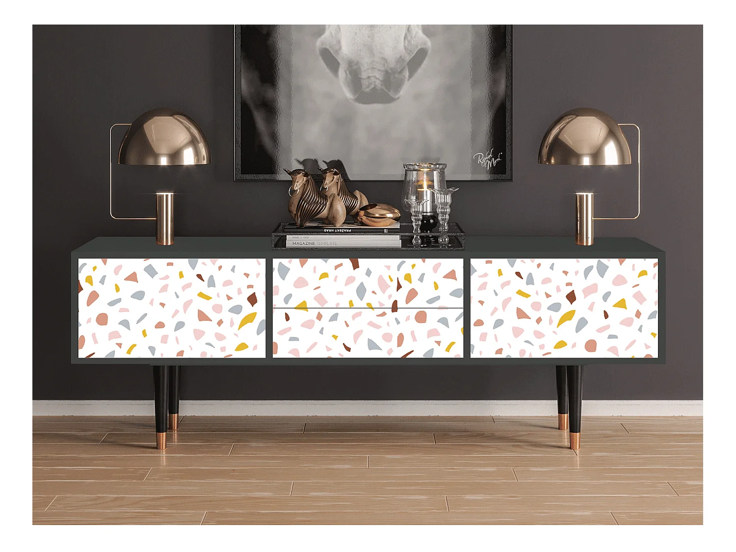 Meuble TV - 170х59х48 cm - T4 - Marmelade Cheese, Anthracite