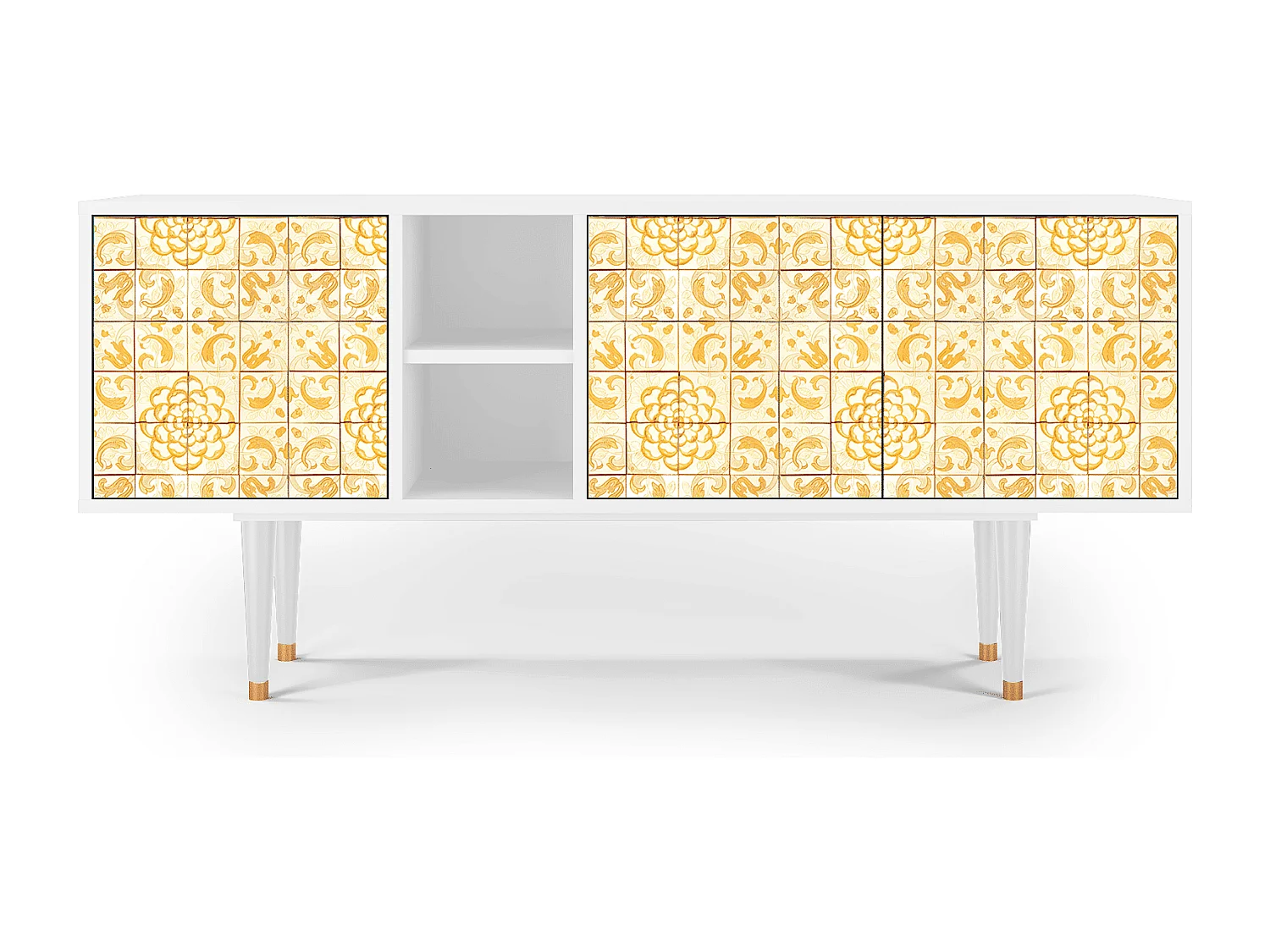 TV-Möbel - 150х69х41 cm - T5 - Sunshiny Tile, Weiß