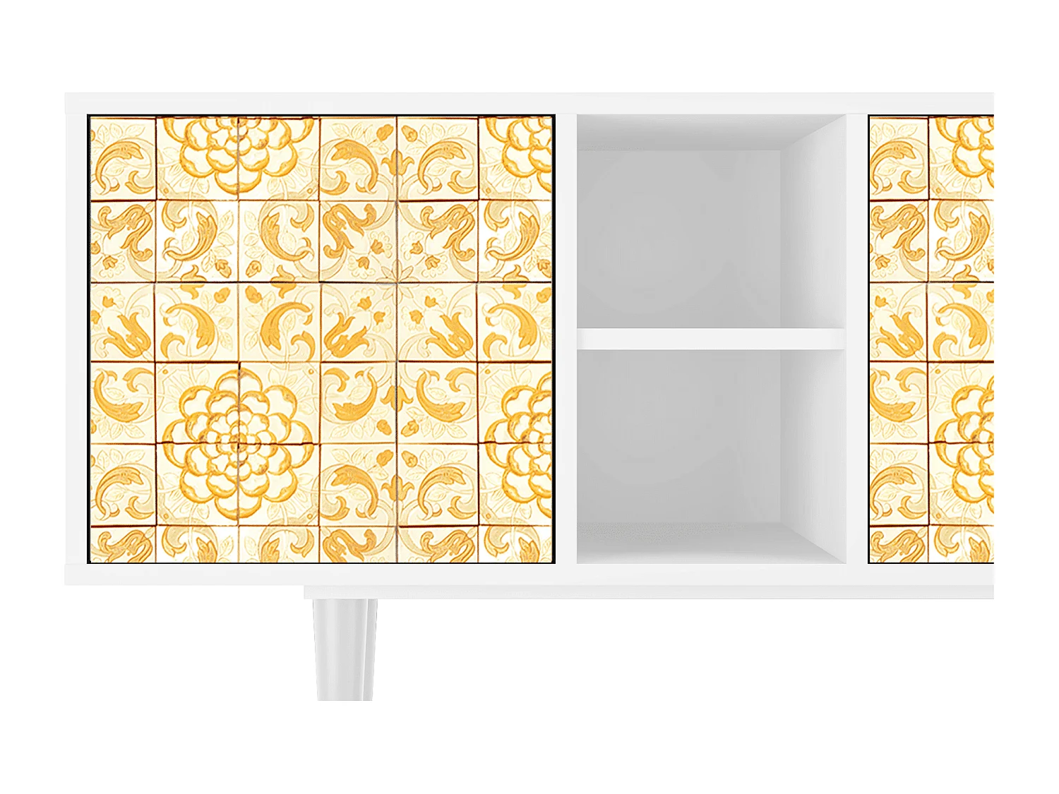 TV-Möbel - 150х69х41 cm - T5 - Sunshiny Tile, Weiß