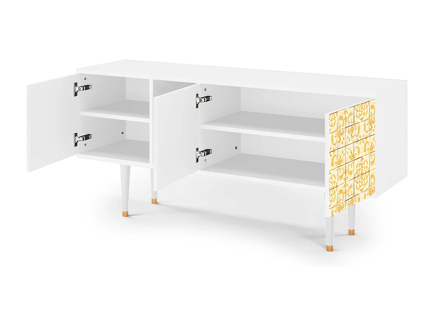 TV-Möbel - 150х69х41 cm - T5 - Sunshiny Tile, Weiß