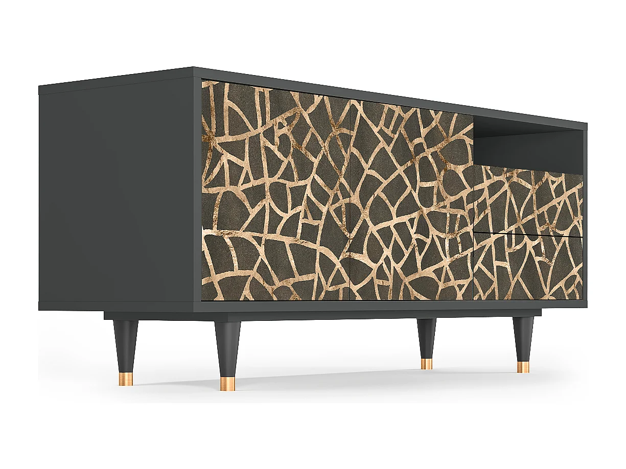 Mueble de TV - 125х56х41 cm - T7 - Enlarged Leaf, Antracita