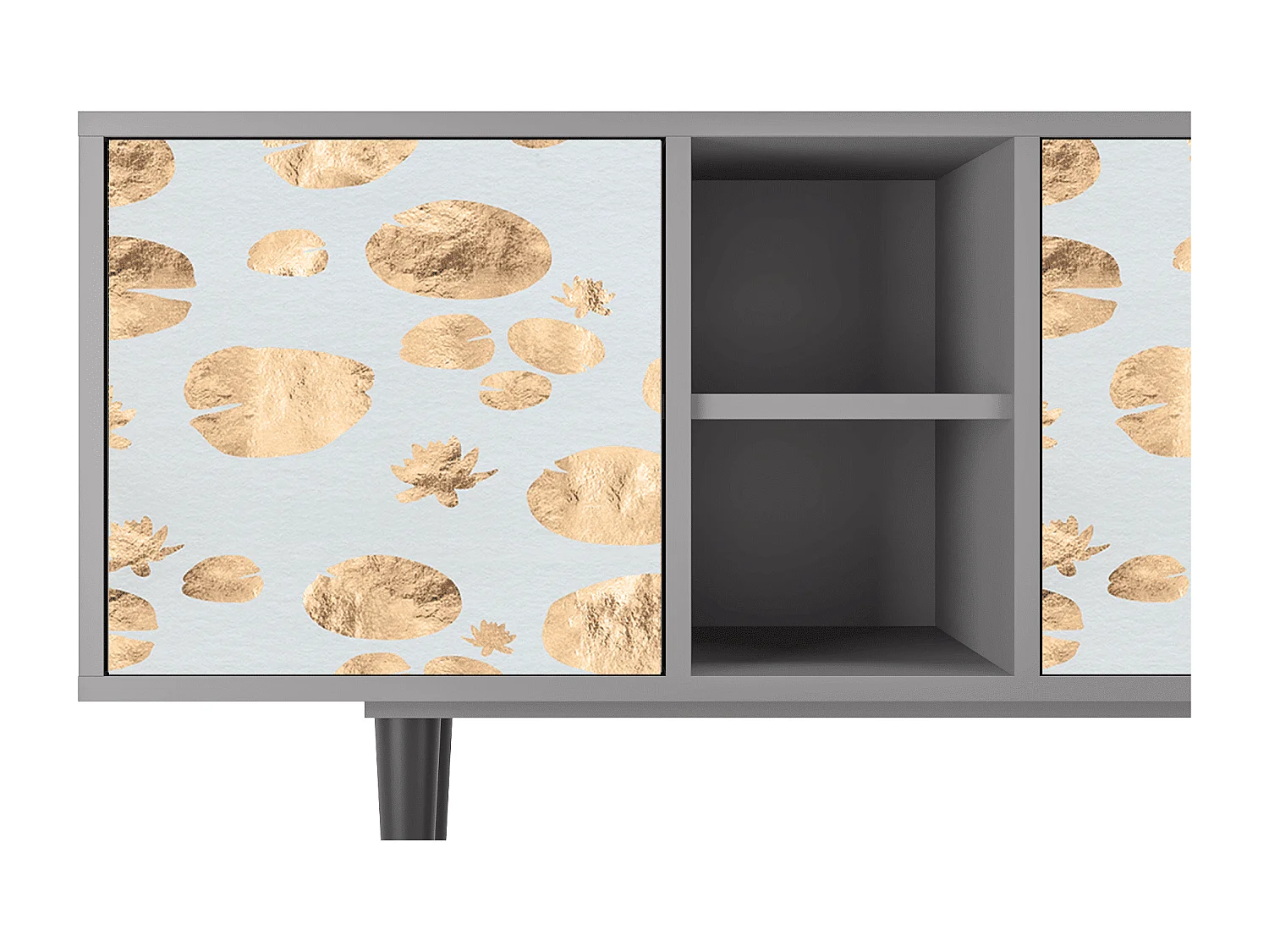 TV-meubel - 150х69х41 cm - T5 - Blue Giraffe, Grijs