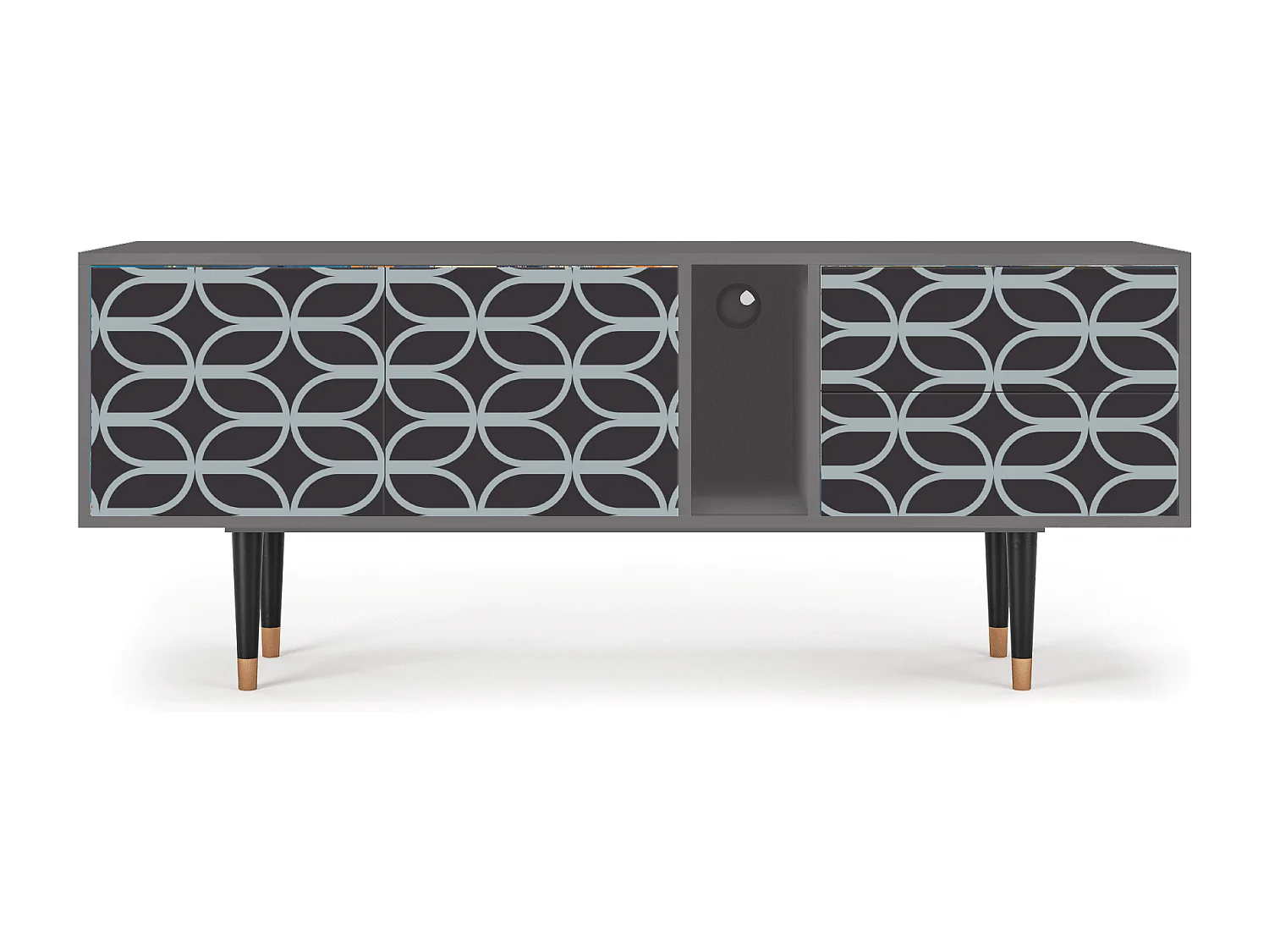 Mueble de TV - 170х69х48 cm - T1 - Braided Blue, Gris