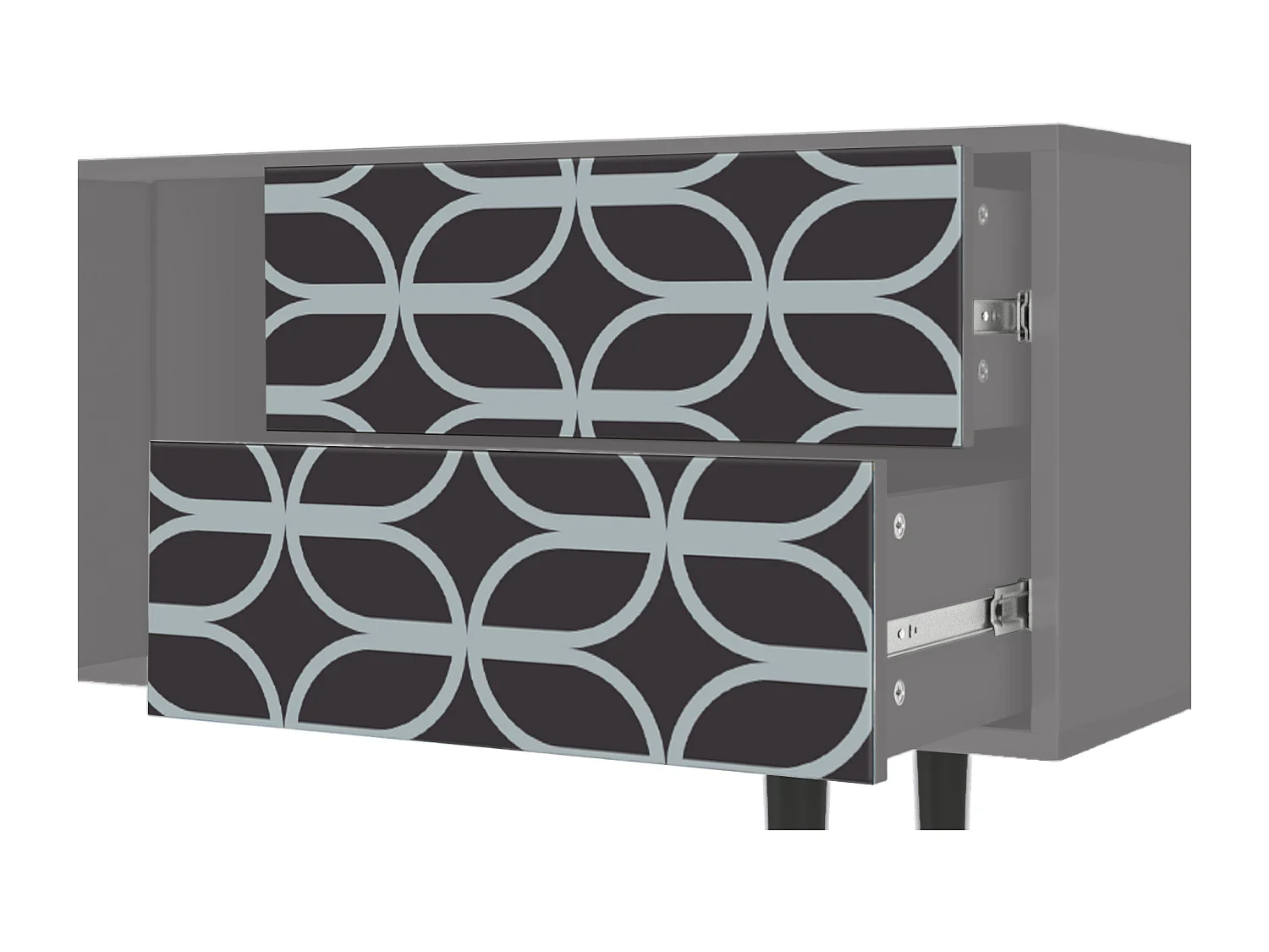 Mueble de TV - 170х69х48 cm - T1 - Braided Blue, Gris