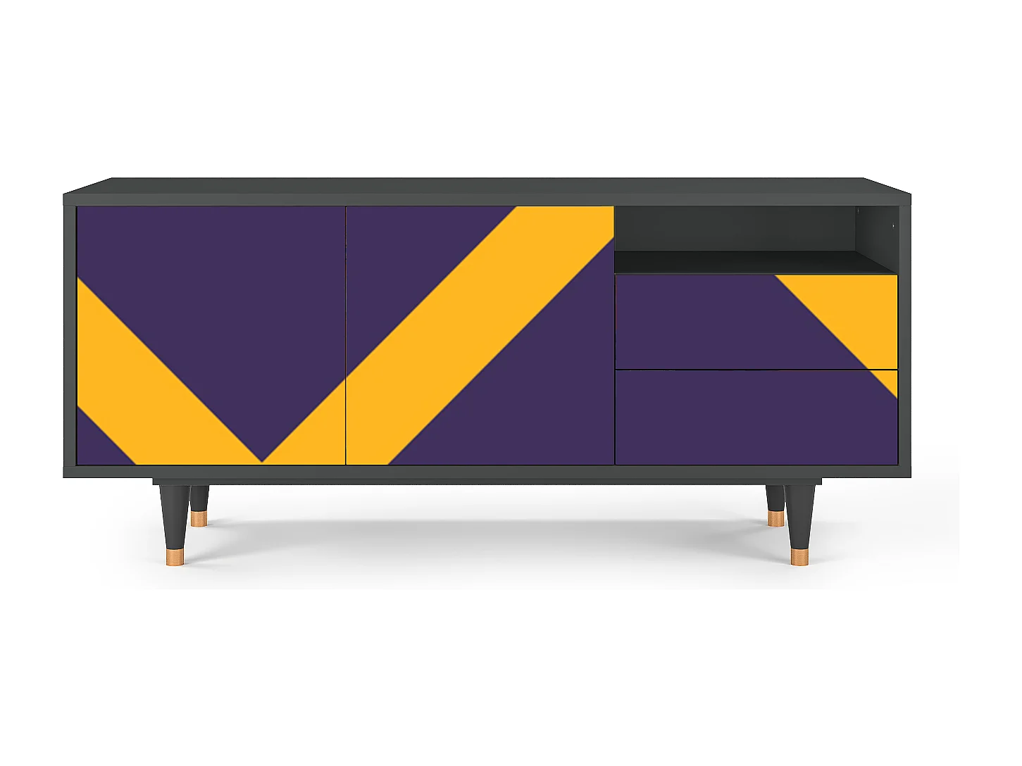 Meuble TV - 125х56х41 cm - T7 - The Brightest Way, Anthracite