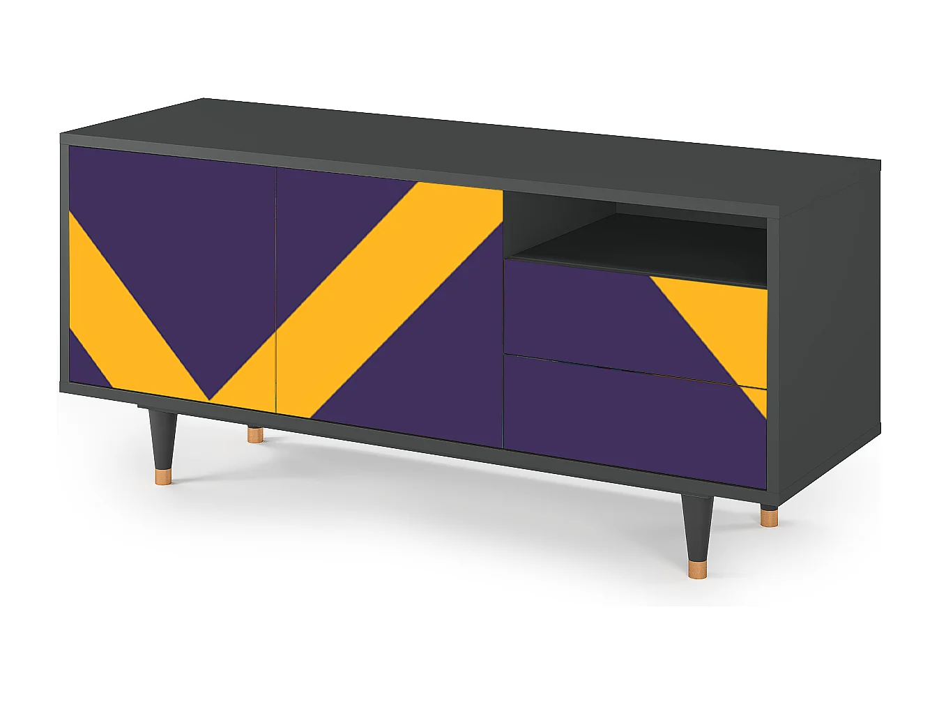 Meuble TV - 125х56х41 cm - T7 - The Brightest Way, Anthracite