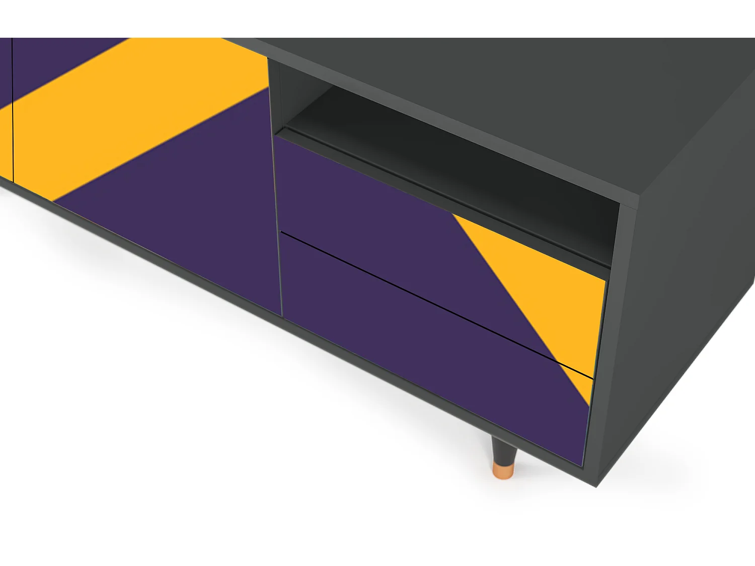 Meuble TV - 125х56х41 cm - T7 - The Brightest Way, Anthracite