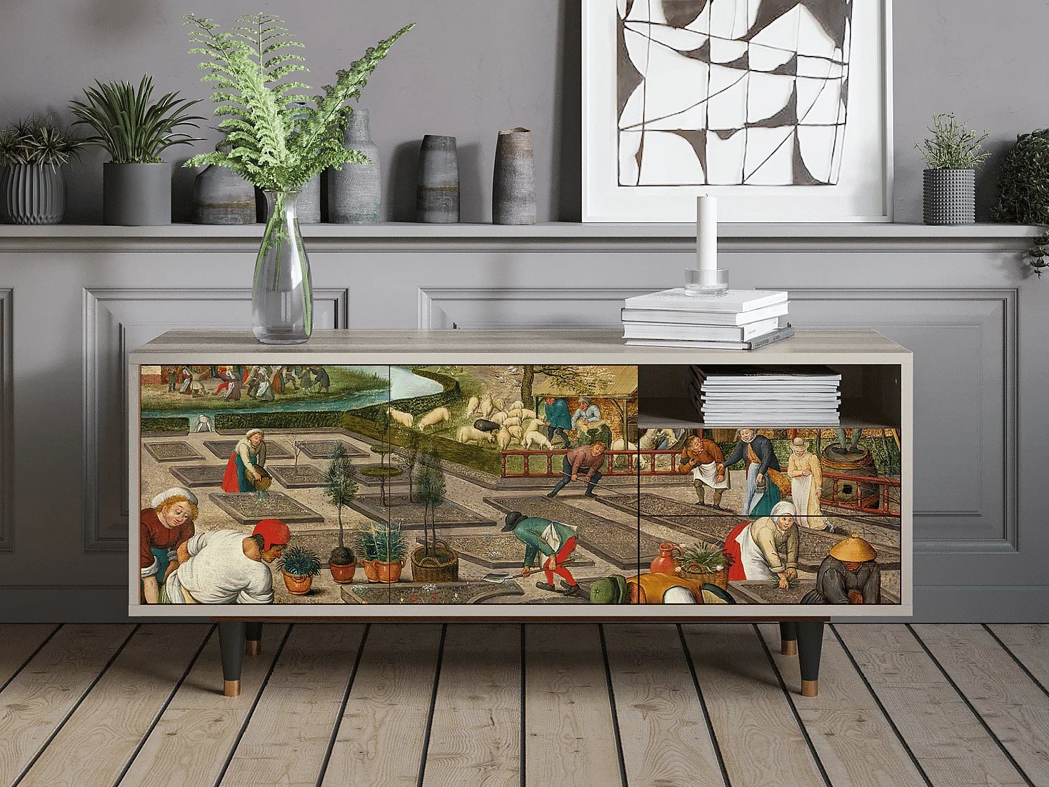 TV-Möbel - 125х56х41 cm - T7 - The Younger - Spring, Sand