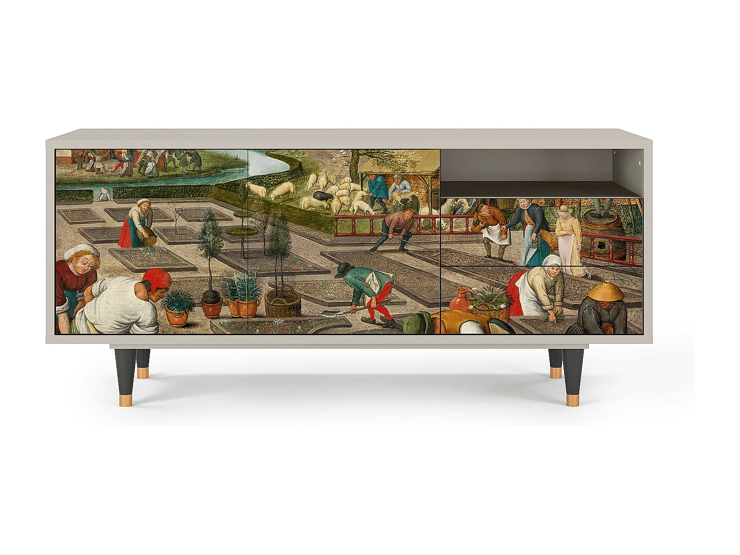 TV-Möbel - 125х56х41 cm - T7 - The Younger - Spring, Sand