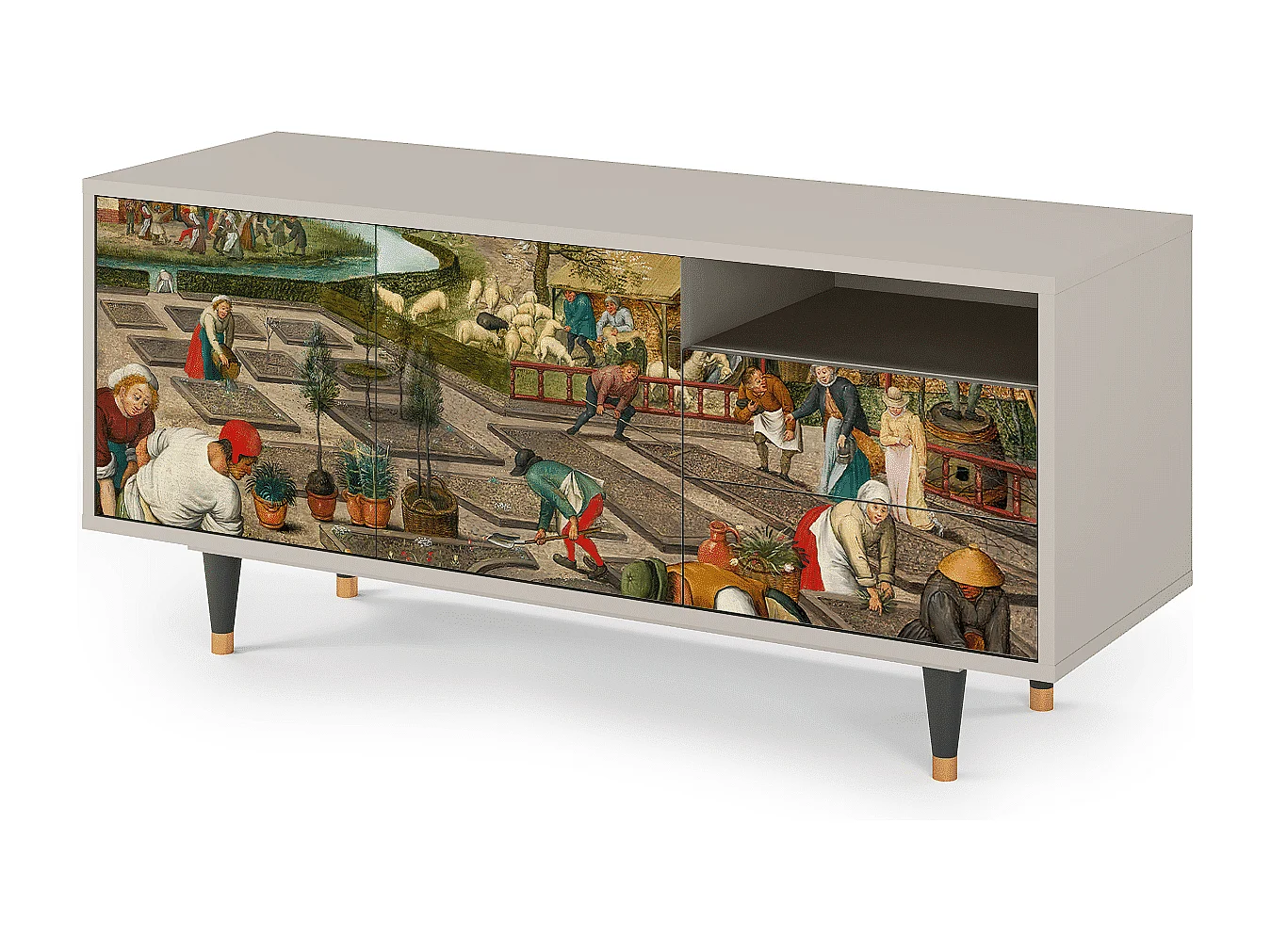 TV-Möbel - 125х56х41 cm - T7 - The Younger - Spring, Sand