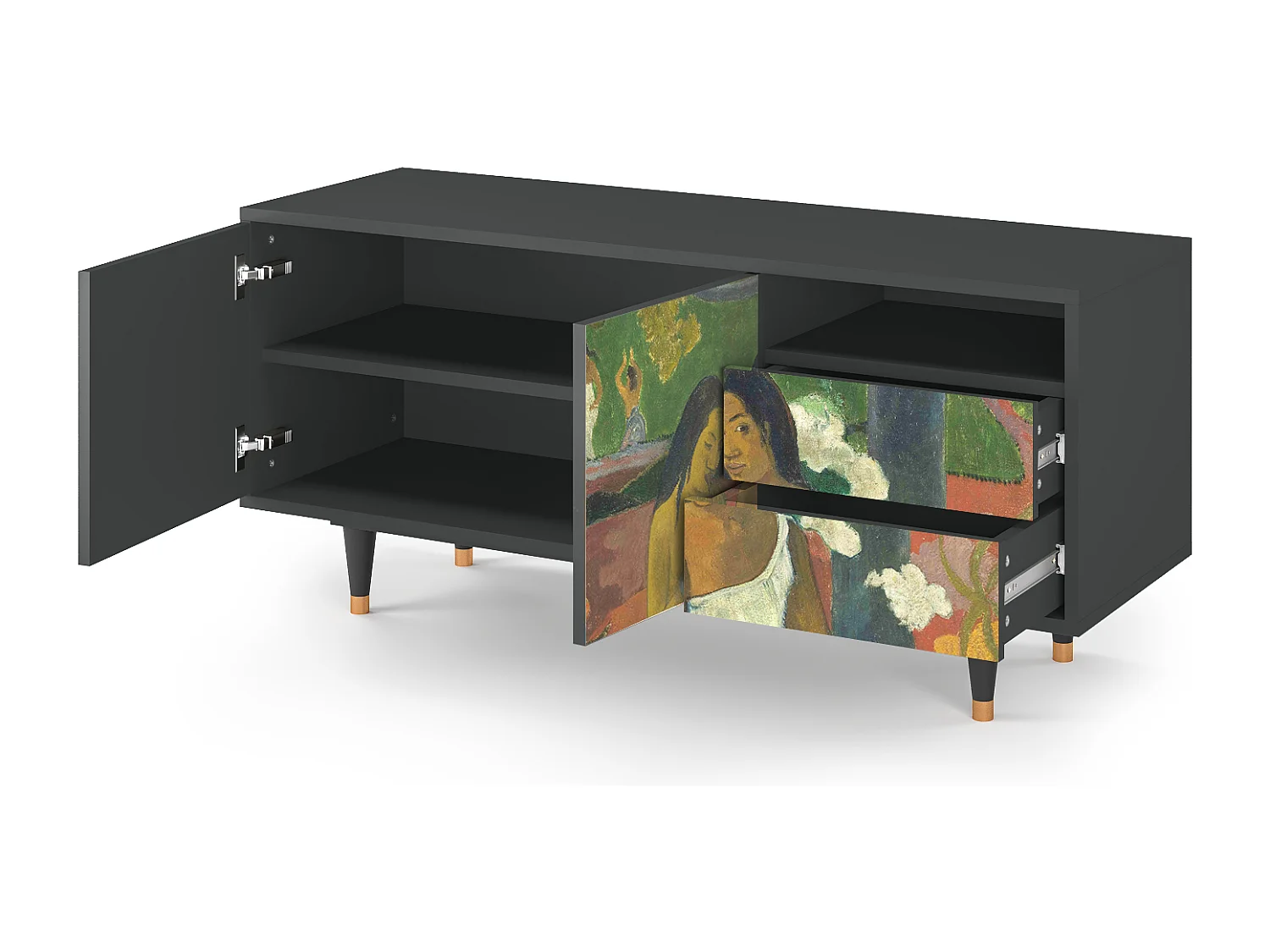 TV-meubel - 125х56х41 cm - T7 - Arearea , Antraciet