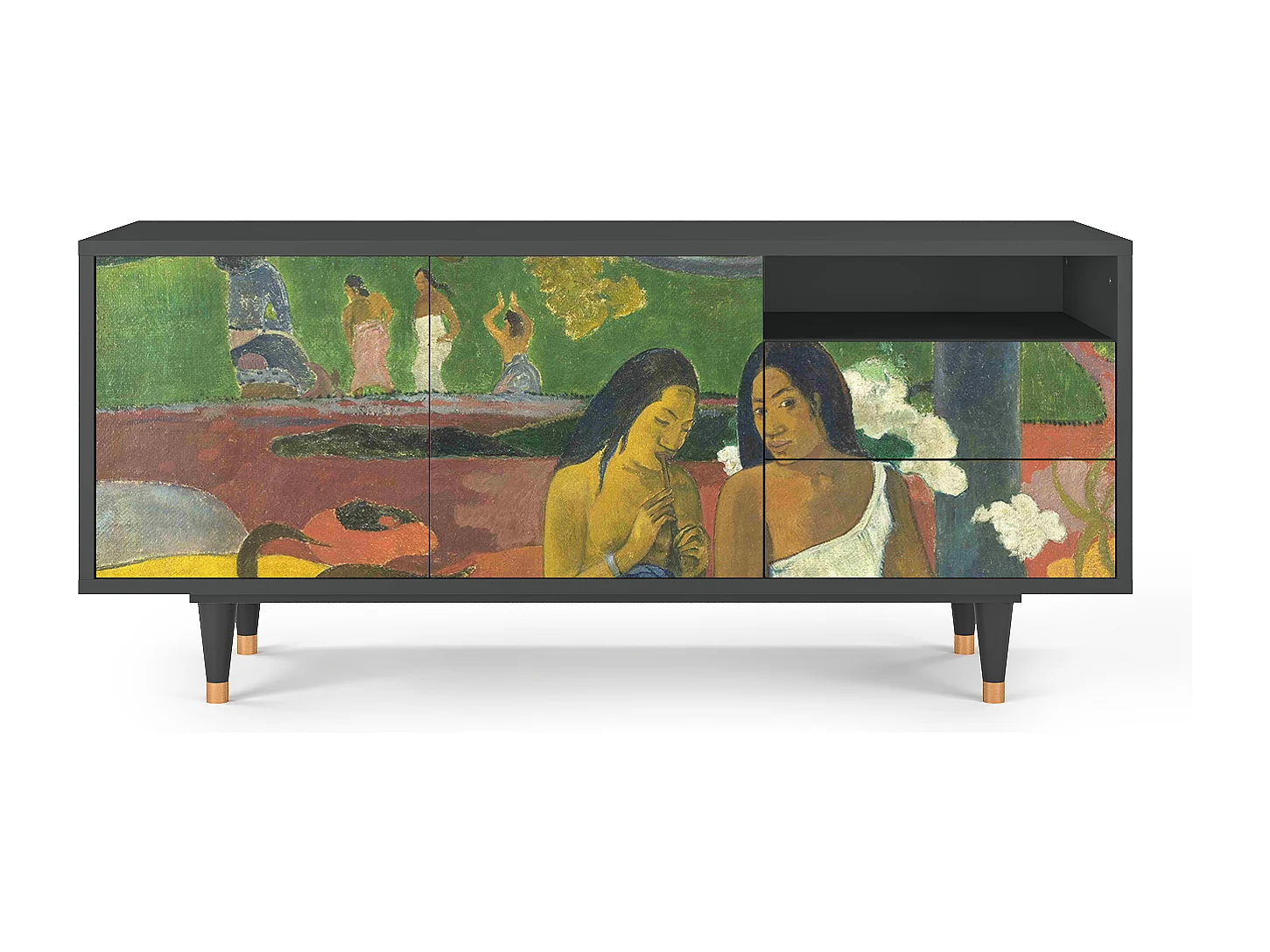 Meuble TV - 125х56х41 cm - T7 - Arearea , Anthracite