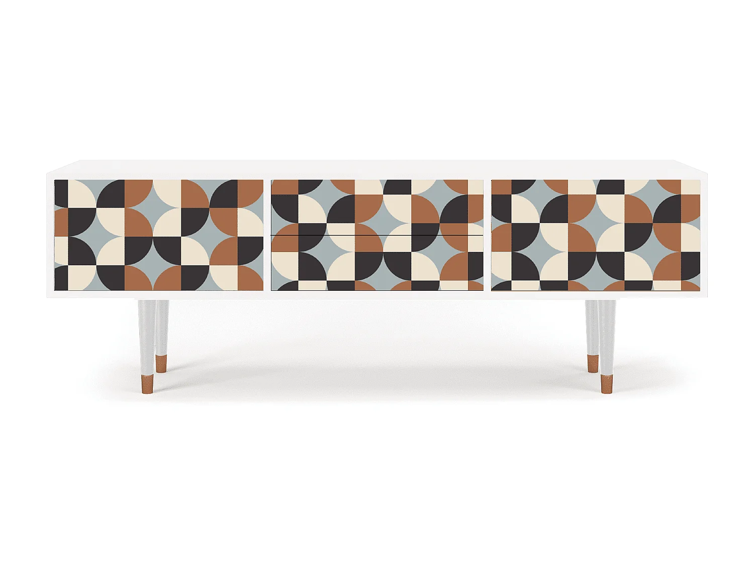 Szafka RTV - 170х59х48 cm - T4 - Brown Sensation, Biały